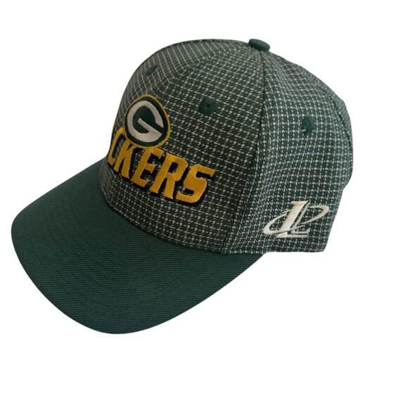 Vintage Green Bay Packers Hat Cap Plaid Green NFL Pro Line Football - Picture 1 of 9